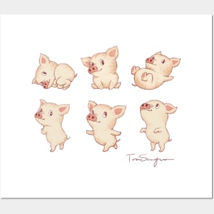 Cute Pigs Posters and Art